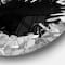 Designart - Abstract Broken Wall 3D Design' Abstract Round Circle Metal Wall Art